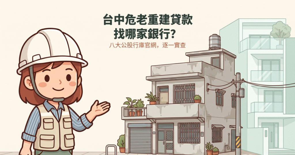 八大公股行庫危老與都更貸款產品實查對照表